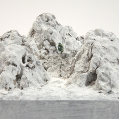 On Ice No.18, Detail, 2016, Wood, papier mâché, plaster, resin and wire, 8 x 6 1/2 x 6 inches
