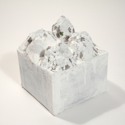 On Ice No. 9, 2016, Papier mâché, resin and wire, 7 1/2 x 6 1/2  x 6 inches
