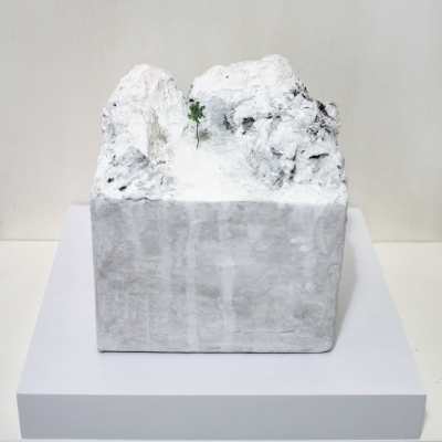 On Ice, No.014, 2015, Papier mâché, plaster, wire and resin,  6 x 6 1/4 x 7 inches