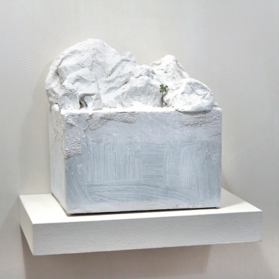 On Ice, NO. 027, 2015,  Papier maché, plaster cloth, wire, 10 1/2 x 12 x 10 inches