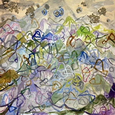Untitled, 2021 Oil and acrylic on canvas, 20 x 20 inches