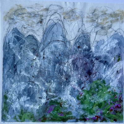 Untitled, 2023, acrylic on canvas, 12 3/4 x 12 1/2