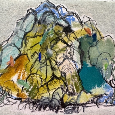Untitled, 2018, Oil on paper, 8 x 10 inches