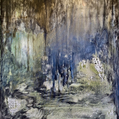 Untitled, Oil and acrylic on canvas, 65 x 85 inches